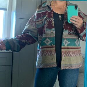 Vintage Style Multicolor Button-Up jacket